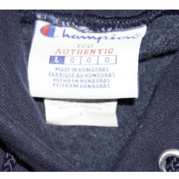 Carrots x Gudetama x Champion Hoodie Navy Blue Graphic Sweatshirt Size L - Picture 6 of 6